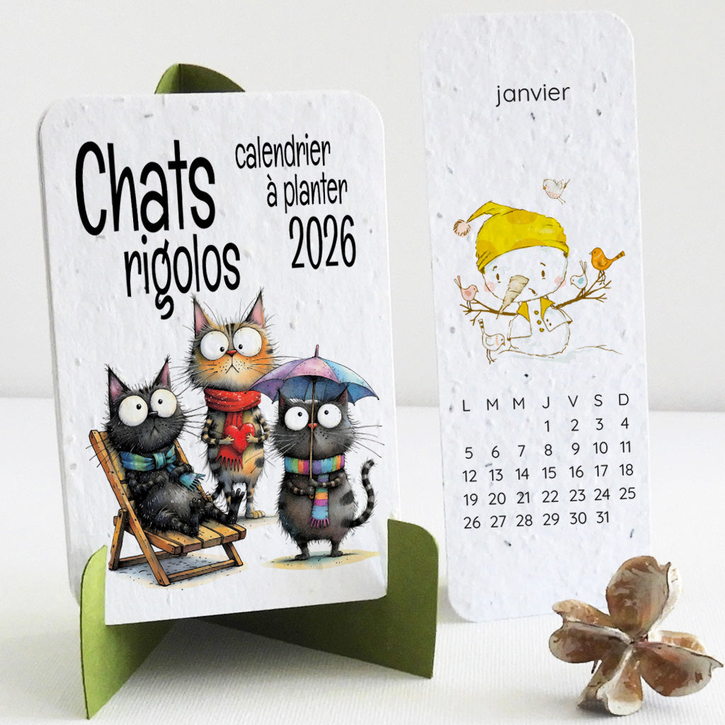 calendrier à planter 2026 papier ensemencé