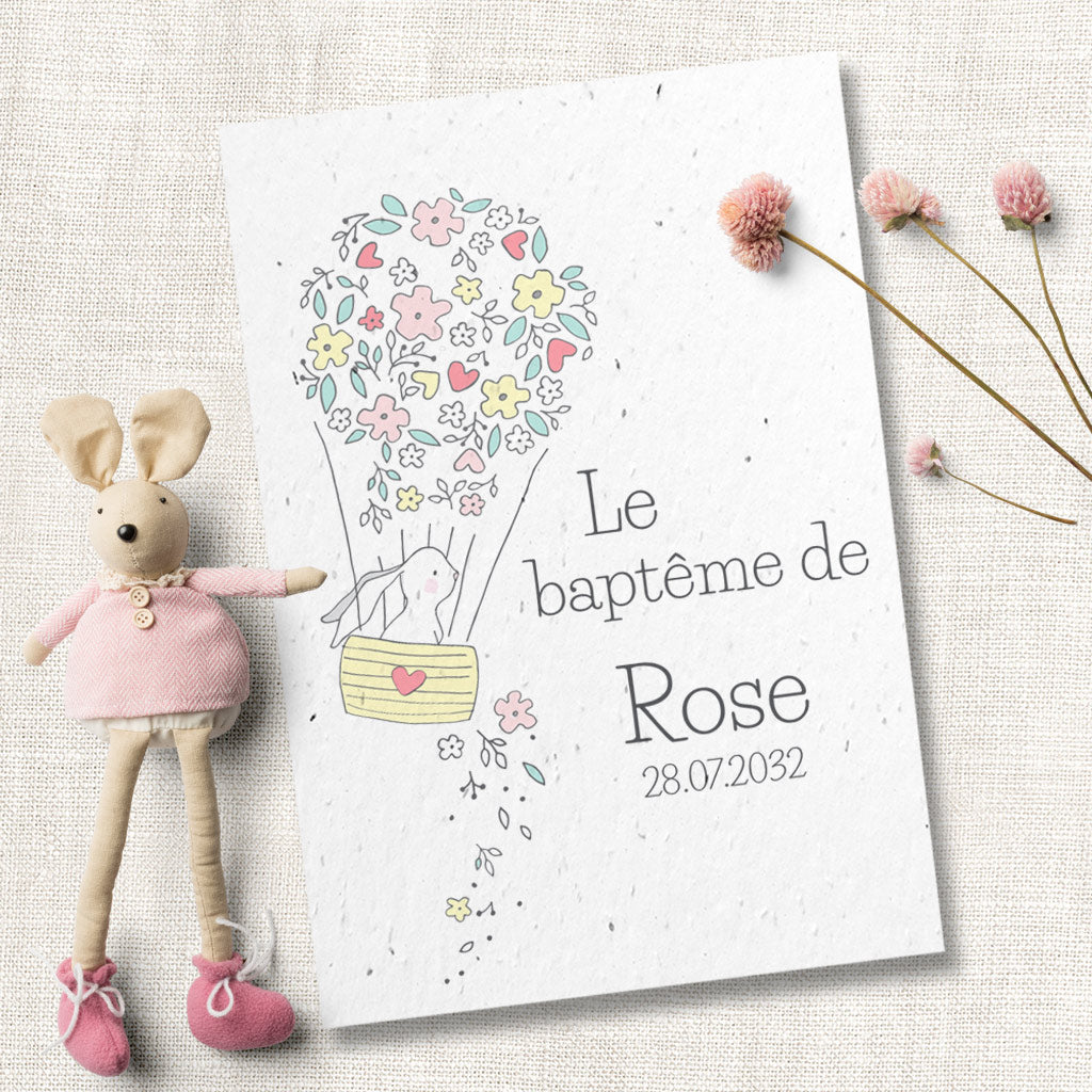 plantable baptism invitations and stationery