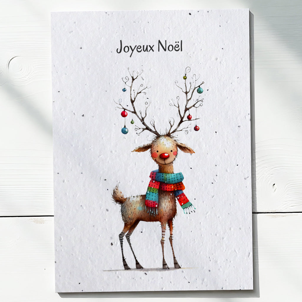 carte de noël à planter papier ensemencé