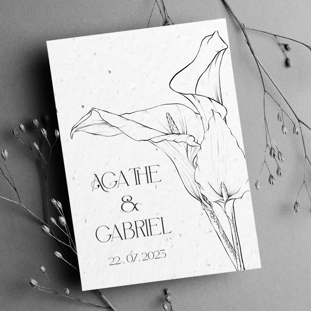 Fairepart de mariage à planter