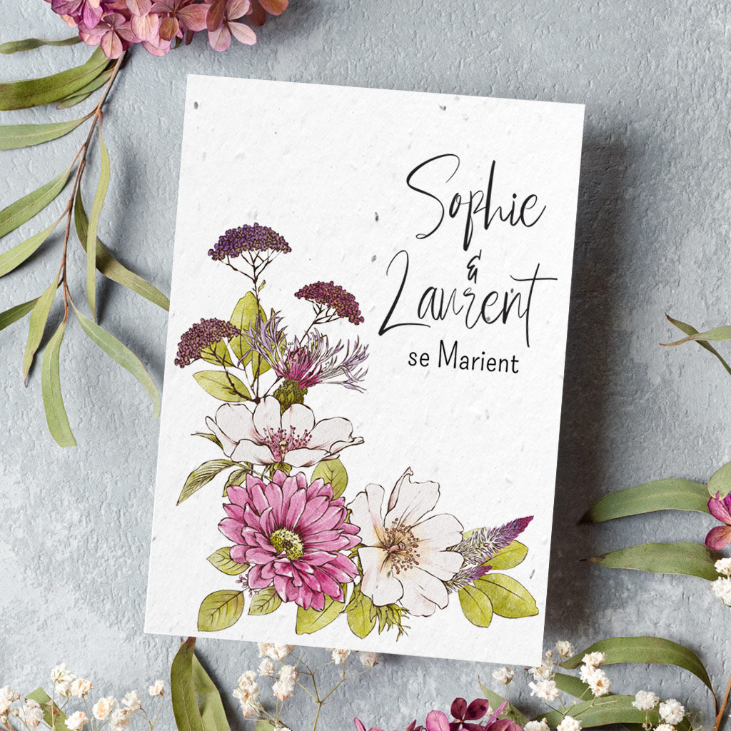 Papeterie de mariage à planter