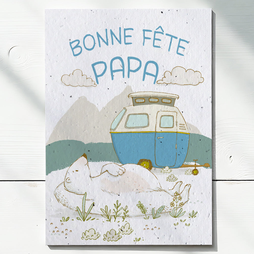 carte bonne fête papa à planter