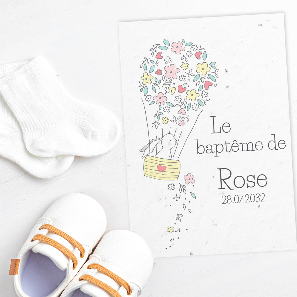 Cartes invitation à planter Baptême