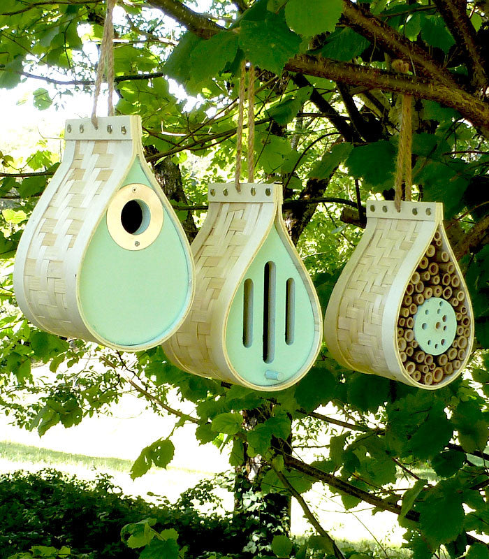 Eco-friendly Wildlife Habitats, environmentally friendly bird, butterfly and bee houses