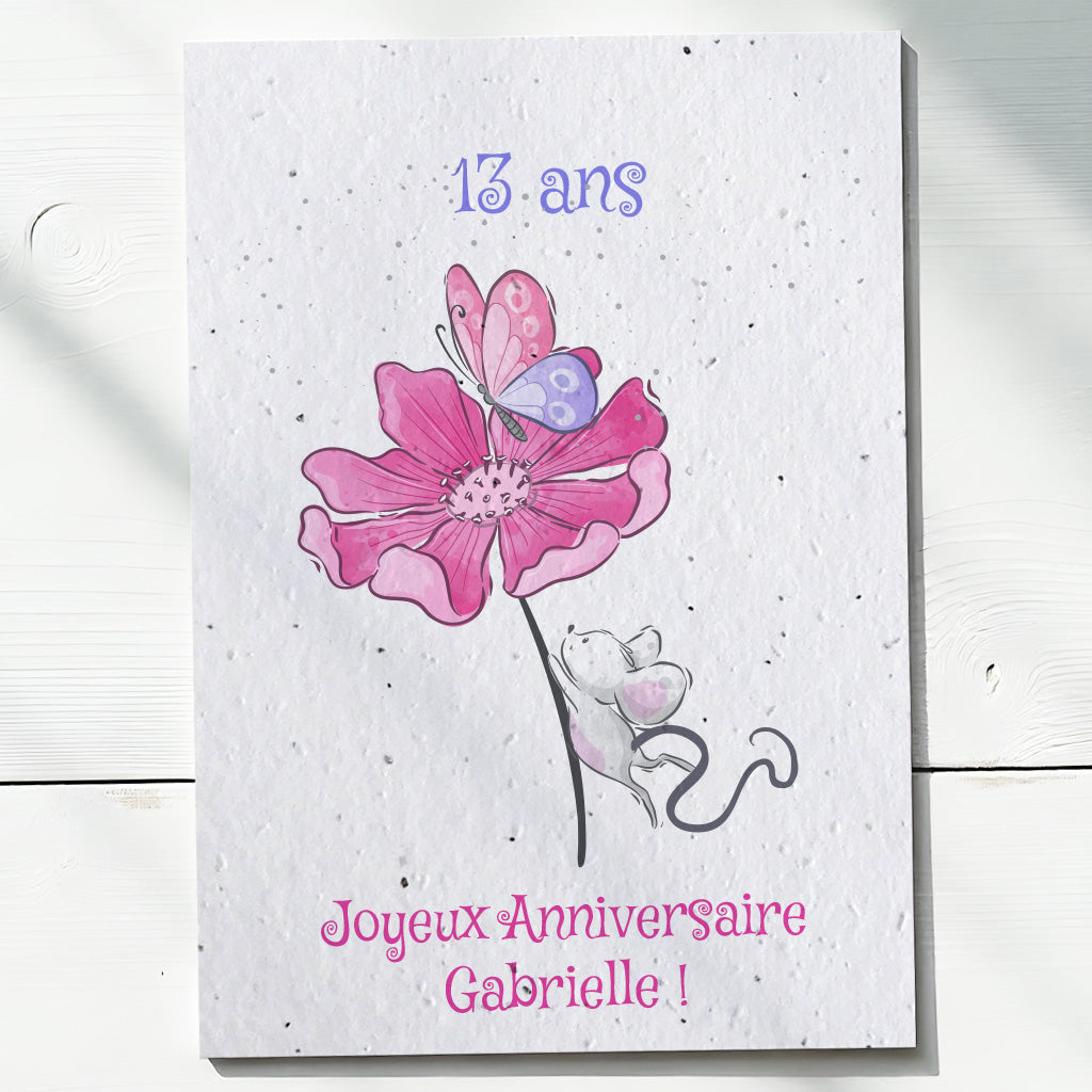 carte à planter anniversaire enfant