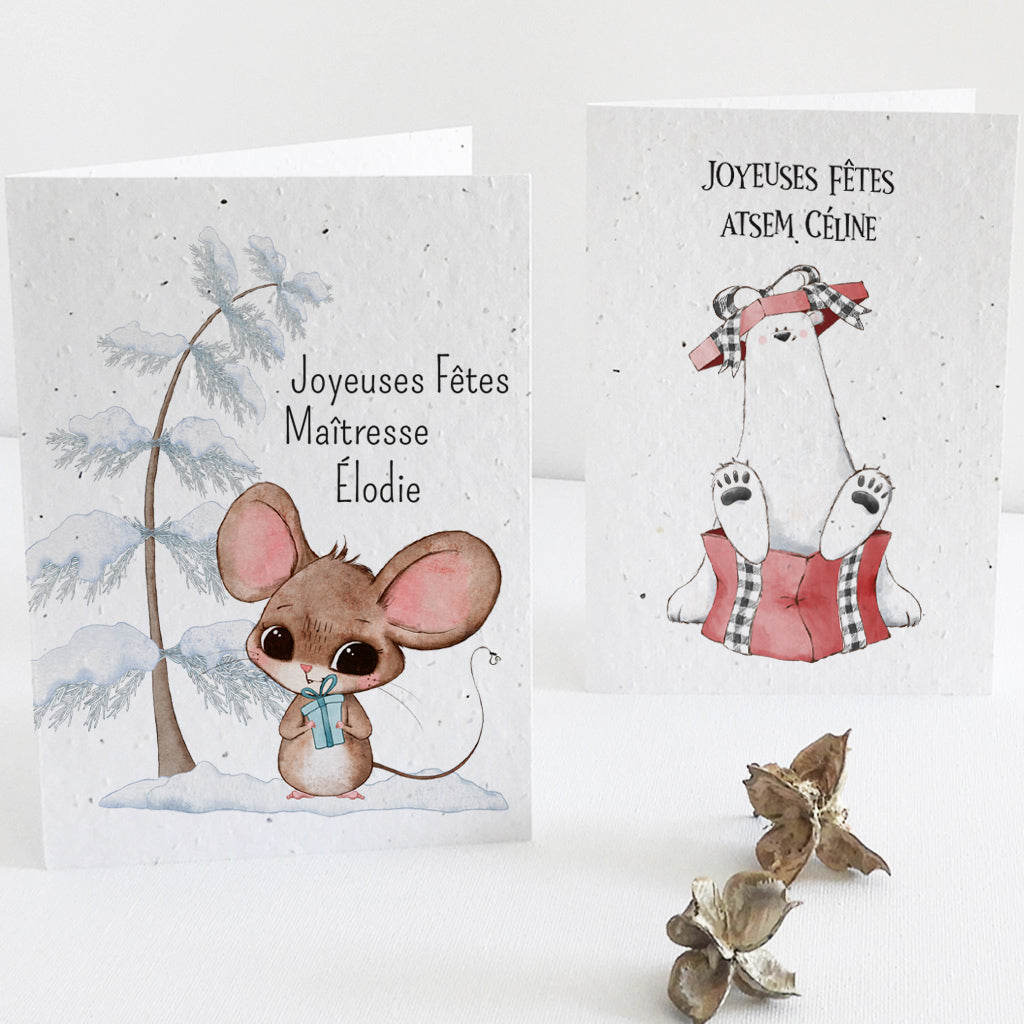 Cartes à Planter – Joyeuses Fêtes  Maîtresse, Maître