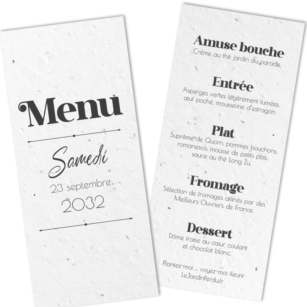 Plantable Menus