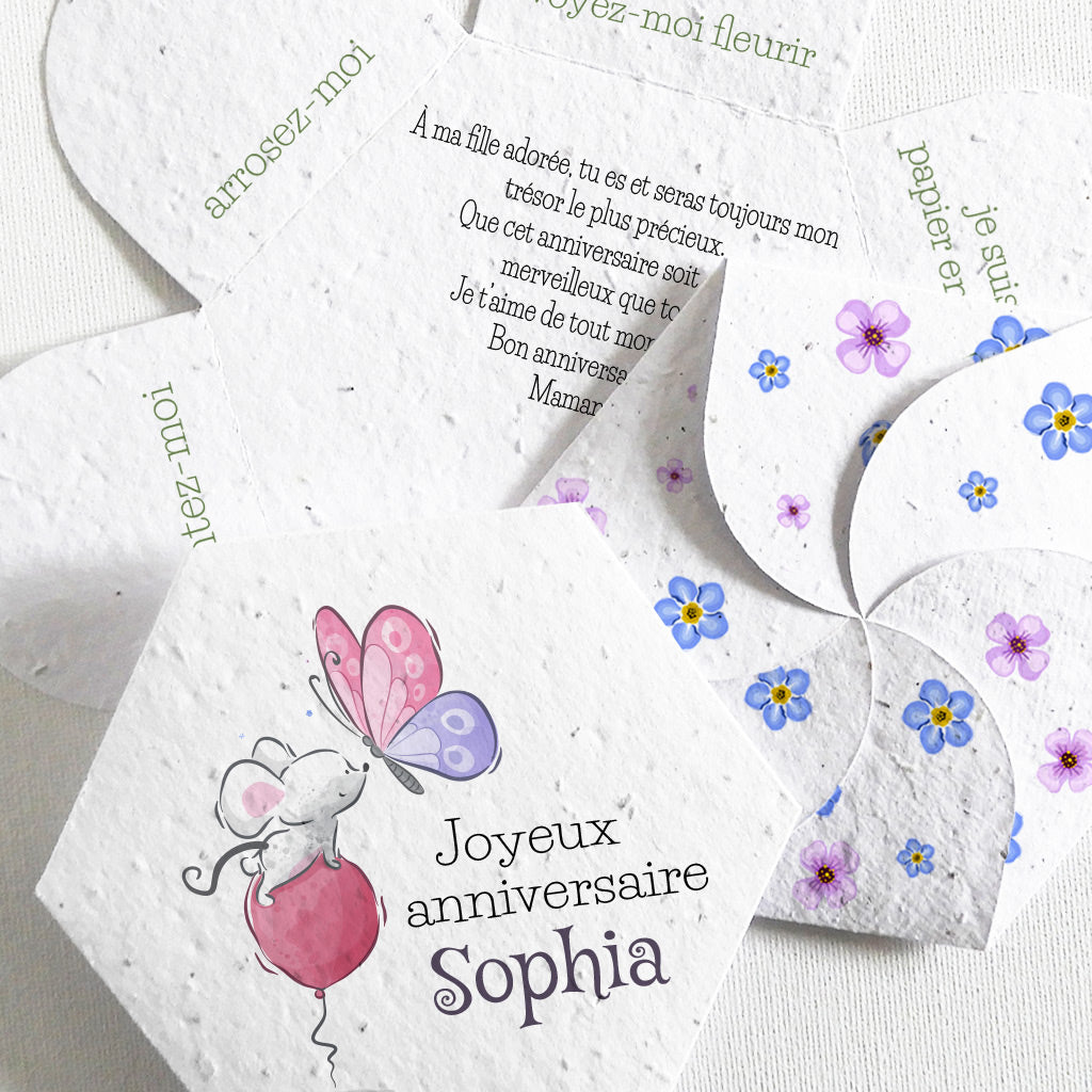 carte pétale à planter 