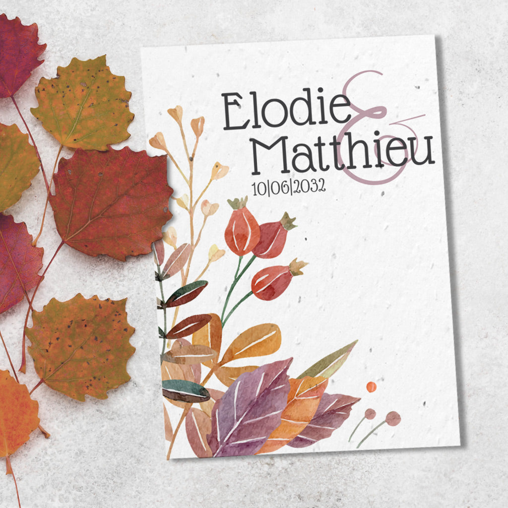 faire-part de mariage a planter