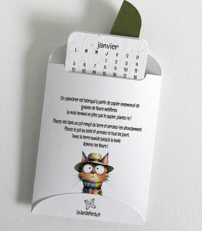 calendrier 2026 papier ensemencé