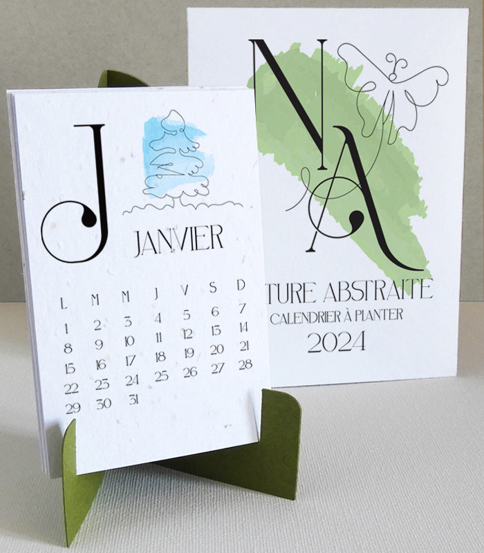 Calendrier à planter 2024 papier ensemencé