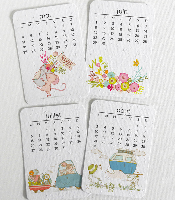 calendrier  écoresponsable papier ensemencé