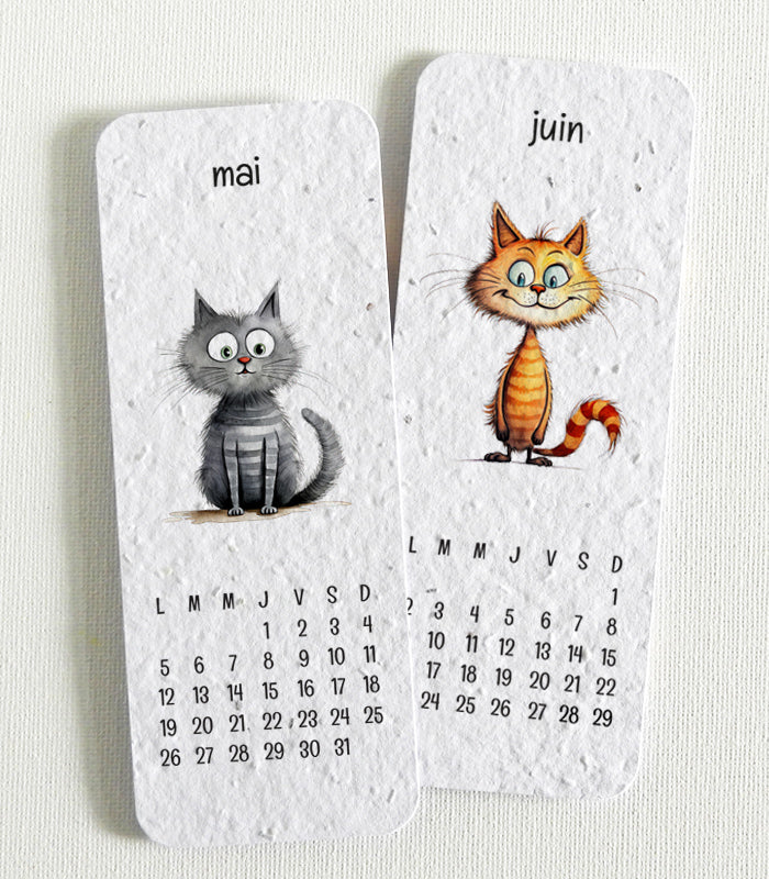 Calendrier marque-pages a planter 