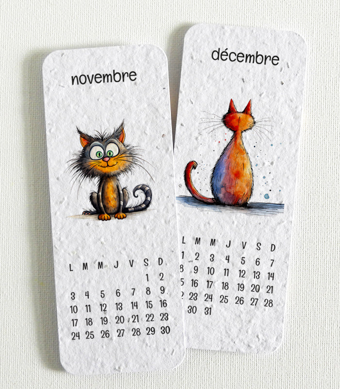 Calendrier marque-pages a planter 