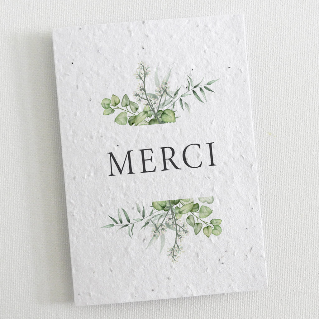 carte de remerciements mariage à planter