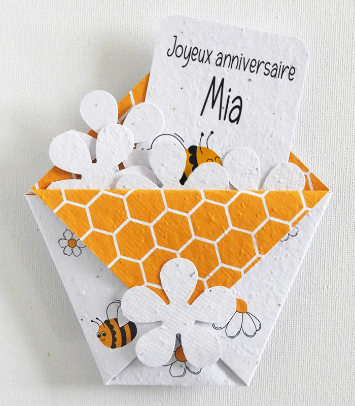 Carte ensemencée anniversaire