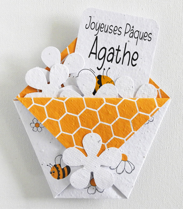 Carte ensemencée joyeuses pâques