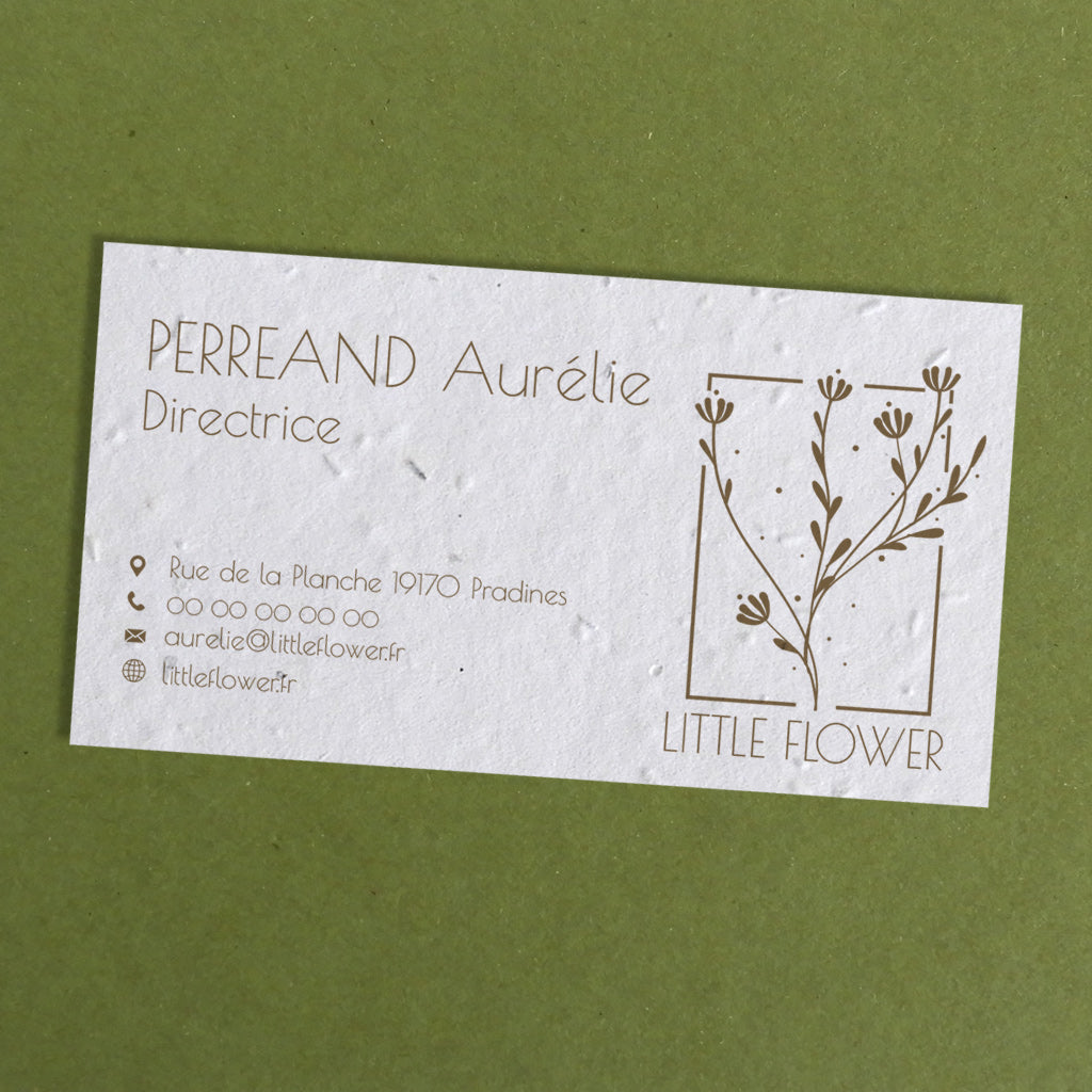 flower seed business cards Plantable Business Cards | Seed Paper, Eco-Friendly Business Cards