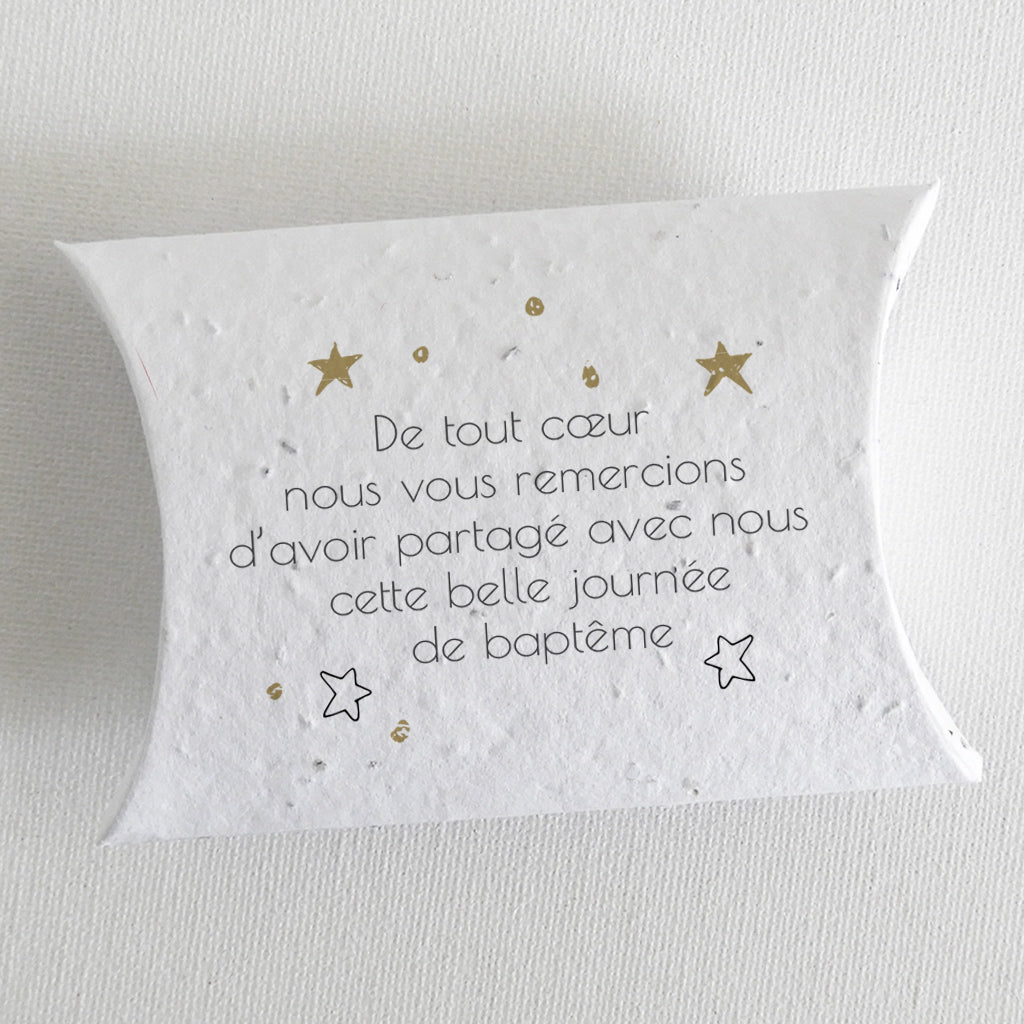 boîte dragée baptême à planter