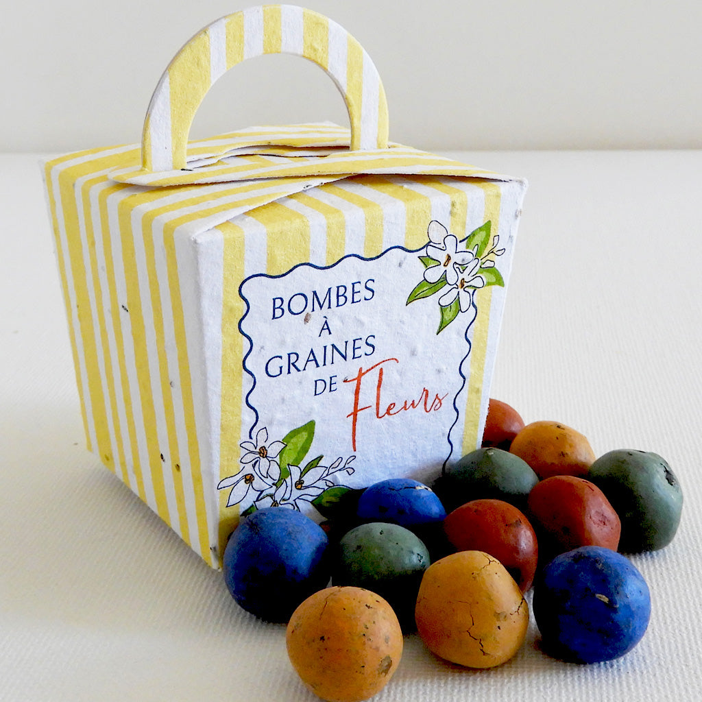 bombes à graines de fleurs