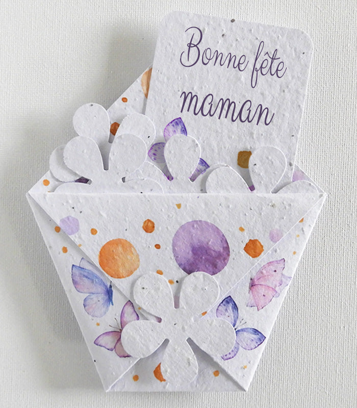 Pochette de Fleurs Ensemencée à Personnaliser - Papillons