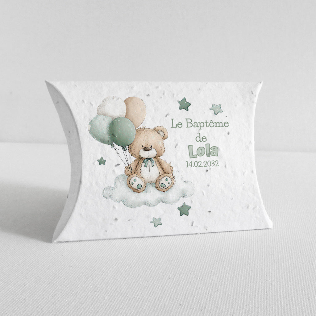 cadeau invité baptême papier ensemencé