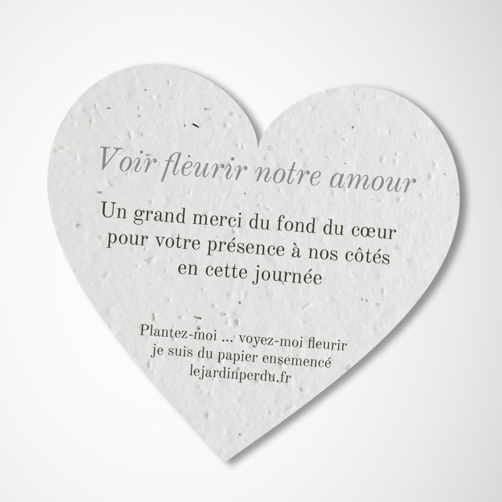 cadeau invité mariage cœur à planter