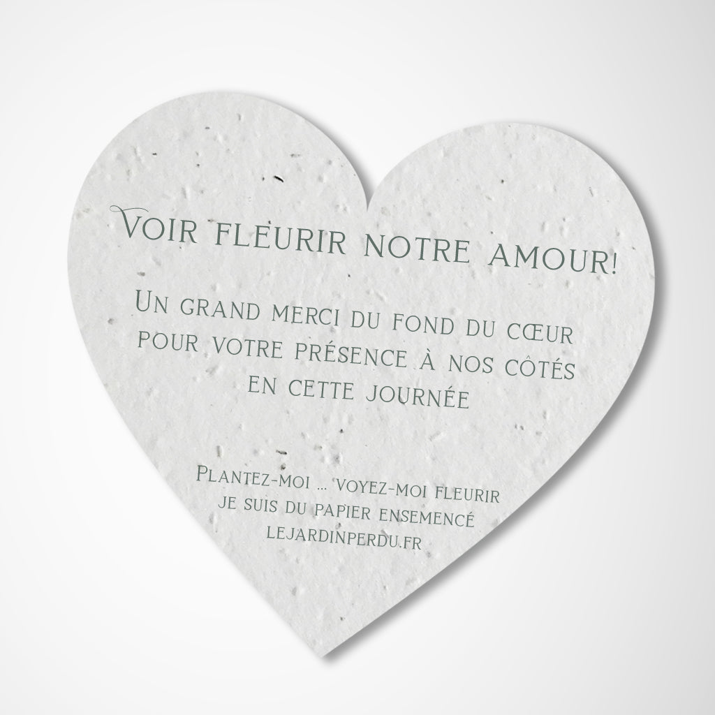 cadeau invité mariage cœur à planter