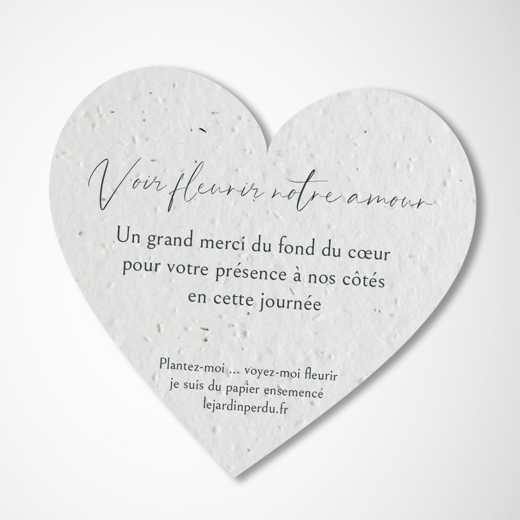 cadeau invité mariage cœur à planter