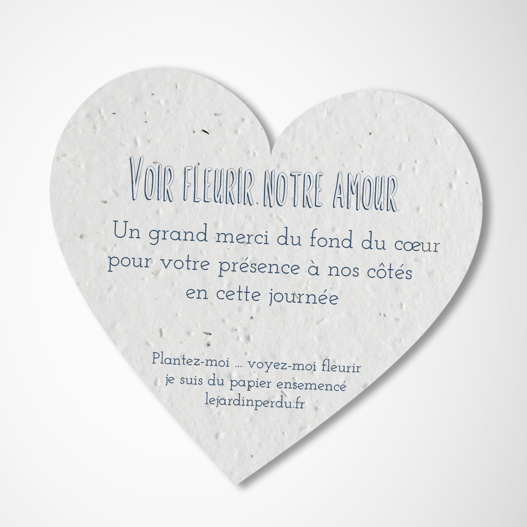 cadeau invité mariage cœur à planter