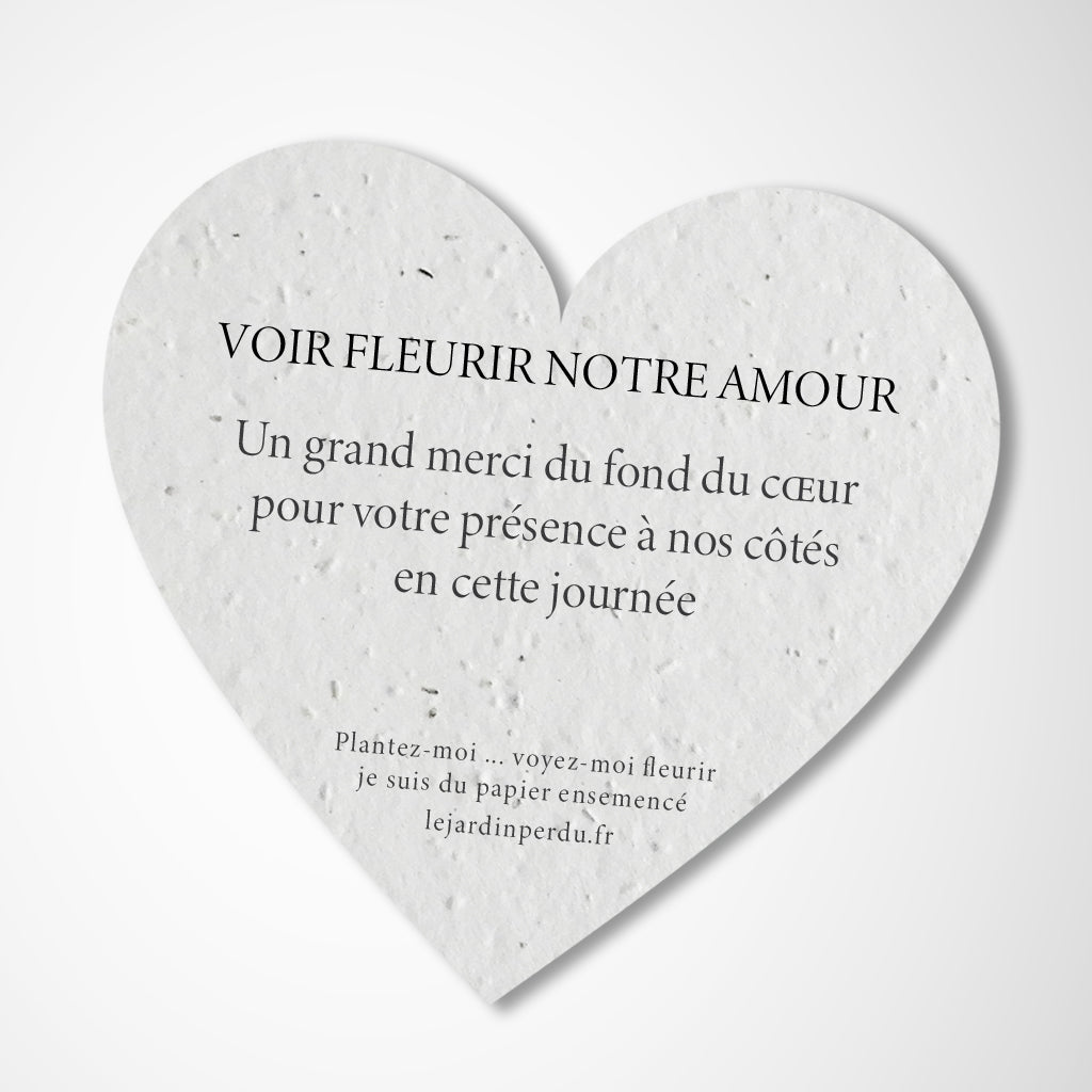 cadeau invité mariage cœur à planter