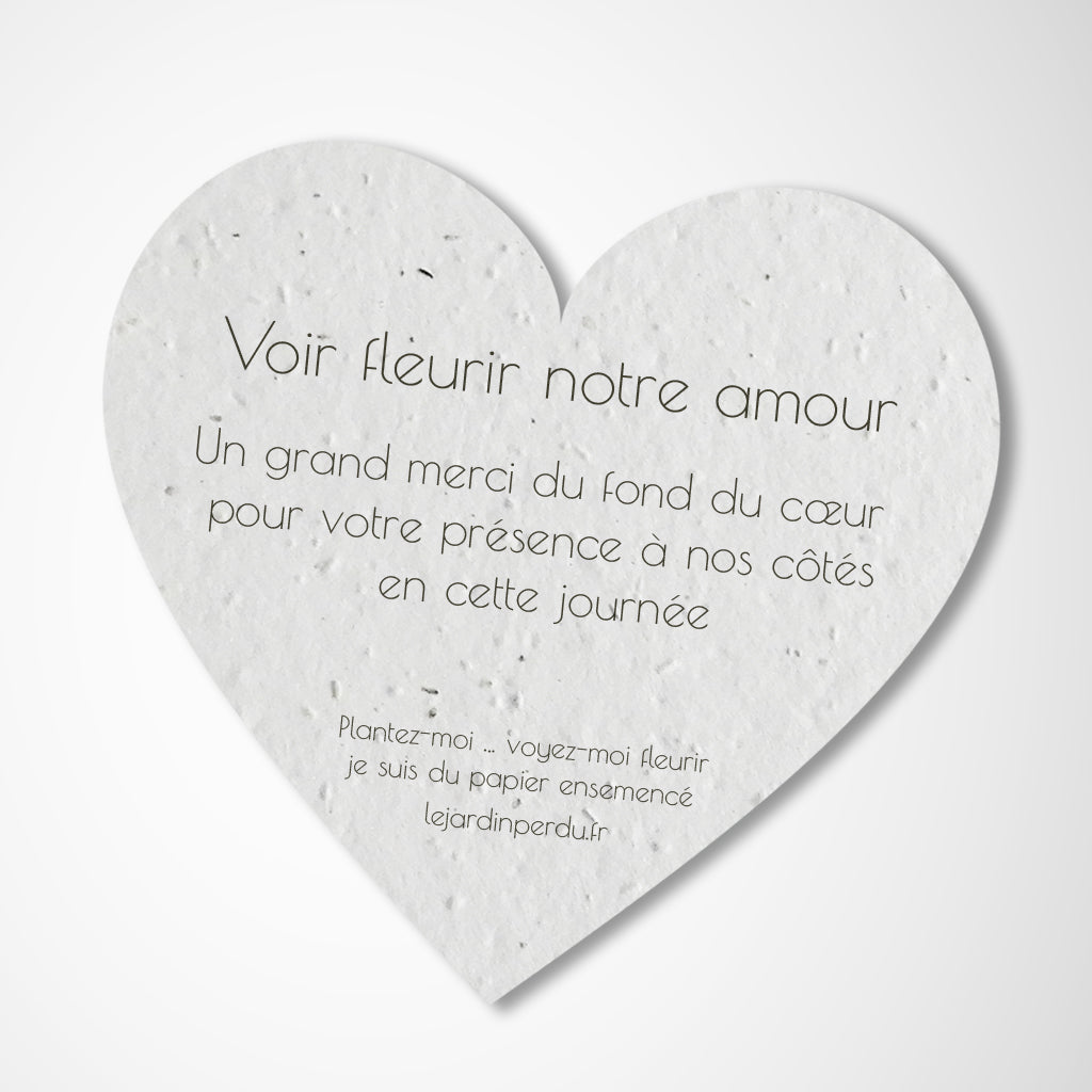 cadeau invité mariage cœur à planter