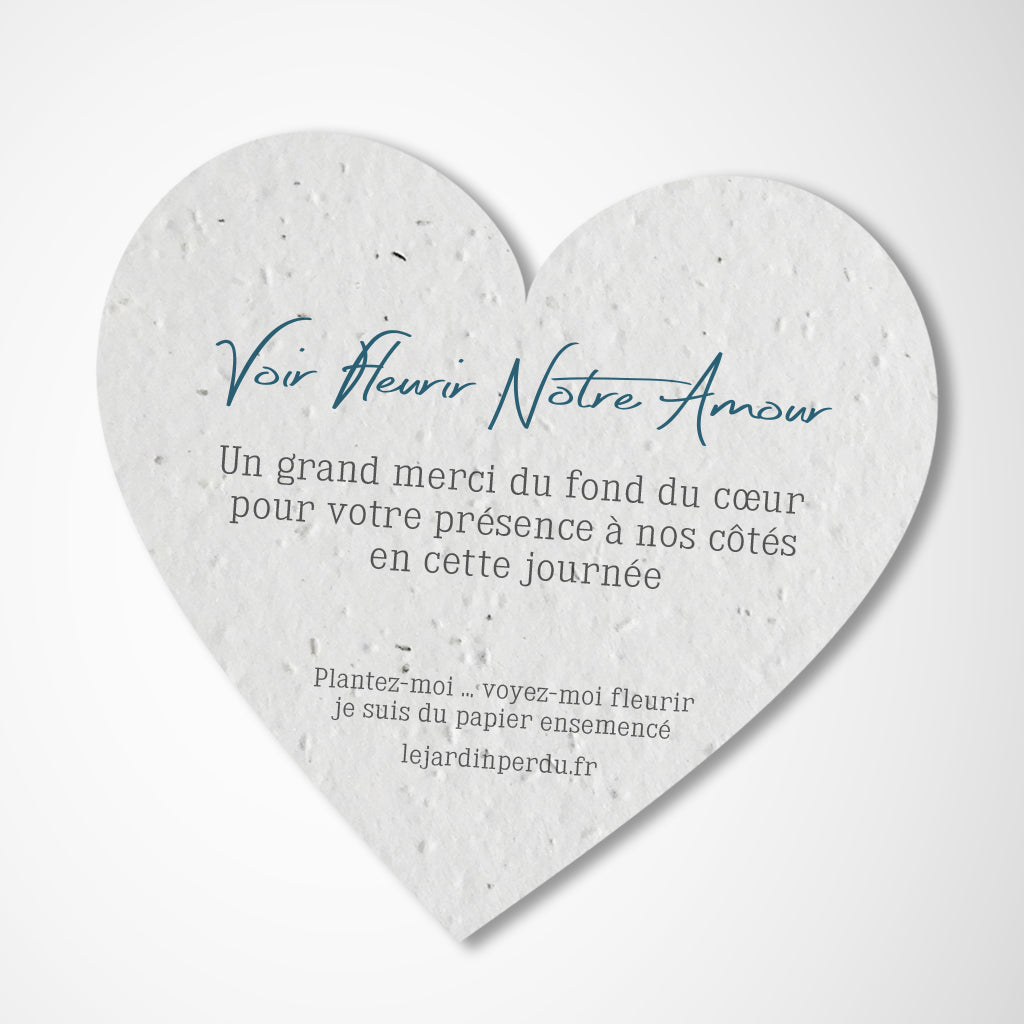 cadeau invité mariage cœur à planter