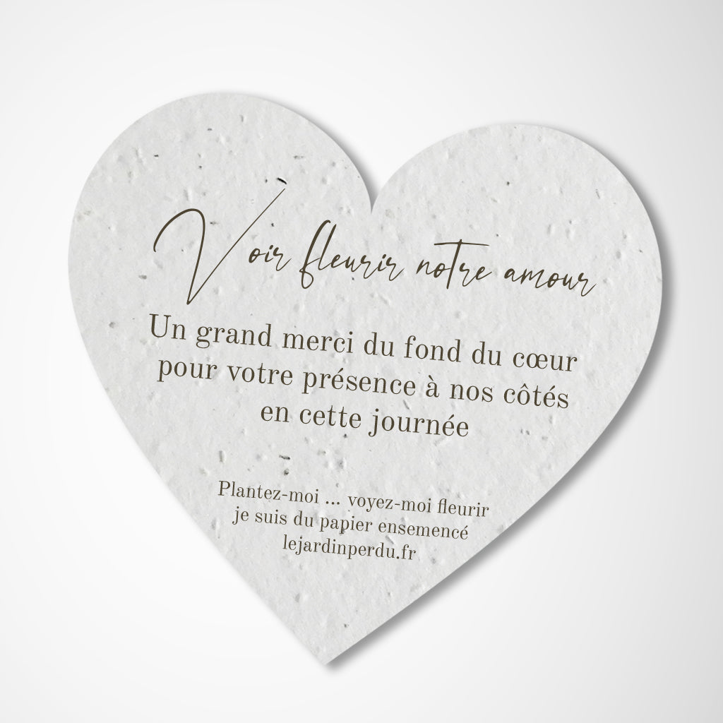 cadeau invité mariage cœur à planter