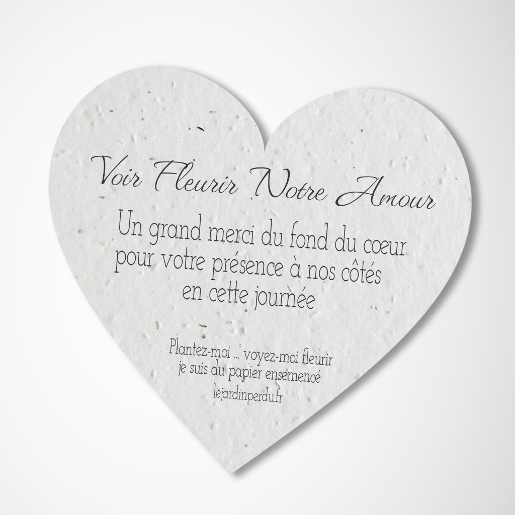 cadeau invité mariage cœur à planter