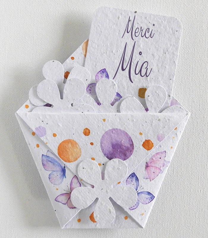 cadeau écoresponsable papier ensemencé merci