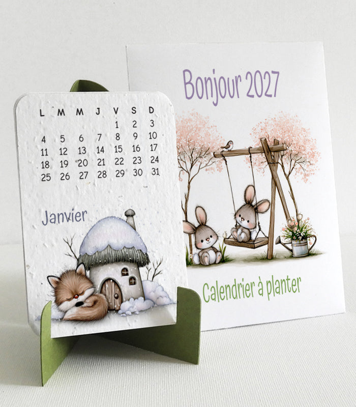 cadeau écoresponsable calendrier à planter