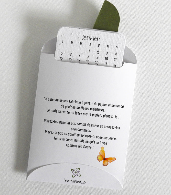 calendrier 2026 papier ensemencé