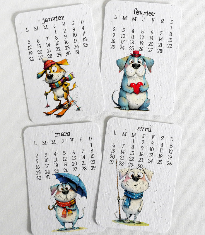 calendrier 2026 papier ensemencé