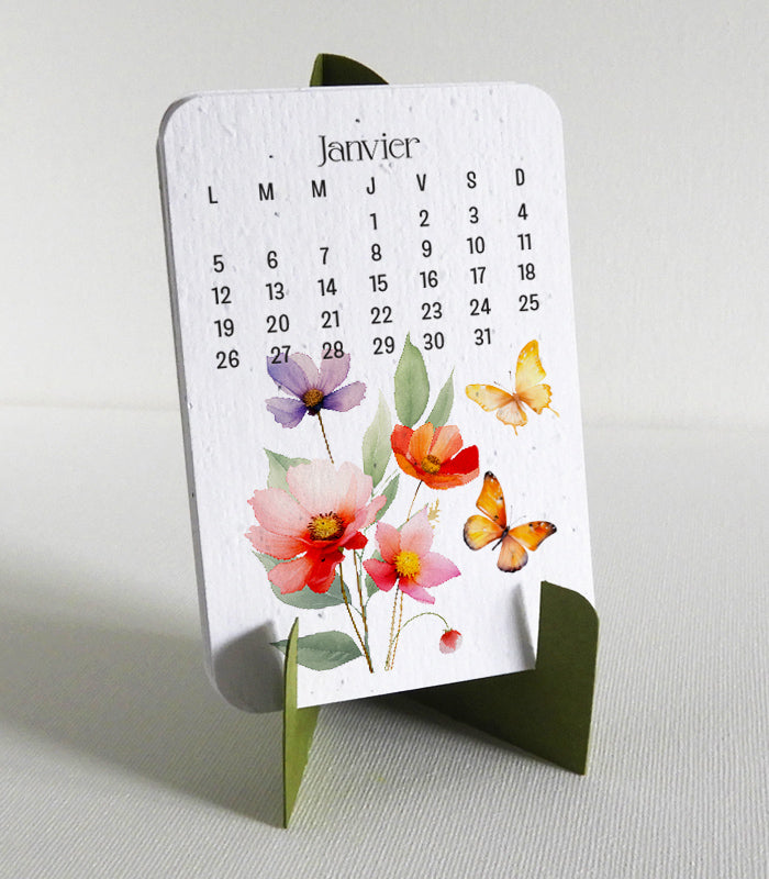 calendrier 2026 papier ensemencé