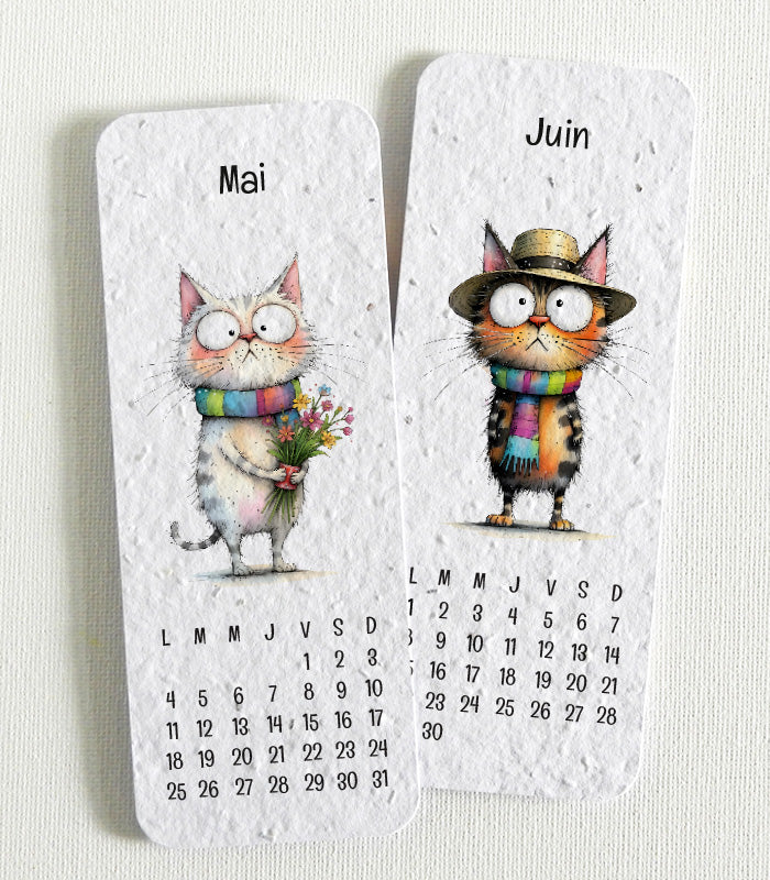 calendrier 2026 papier ensemencé