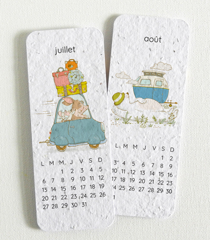 calendrier 2026 papier ensemencé