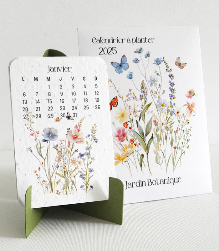 Calendrier à planter 2025 papier ensemencé