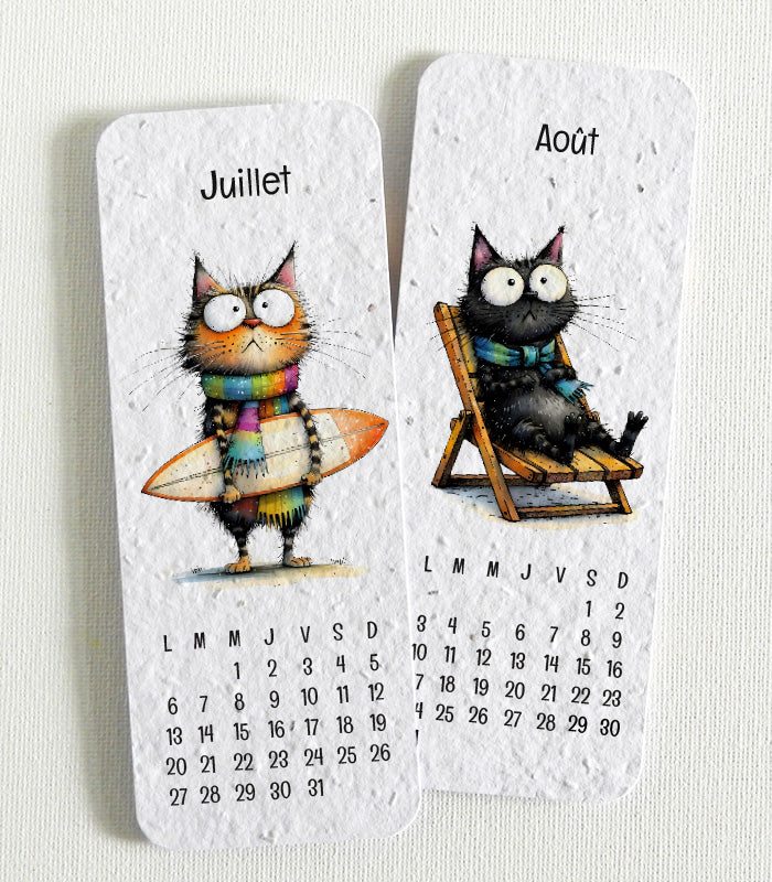 calendrier marque-pages à planter
