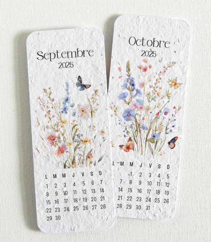 calendrier marque-pages à planter
