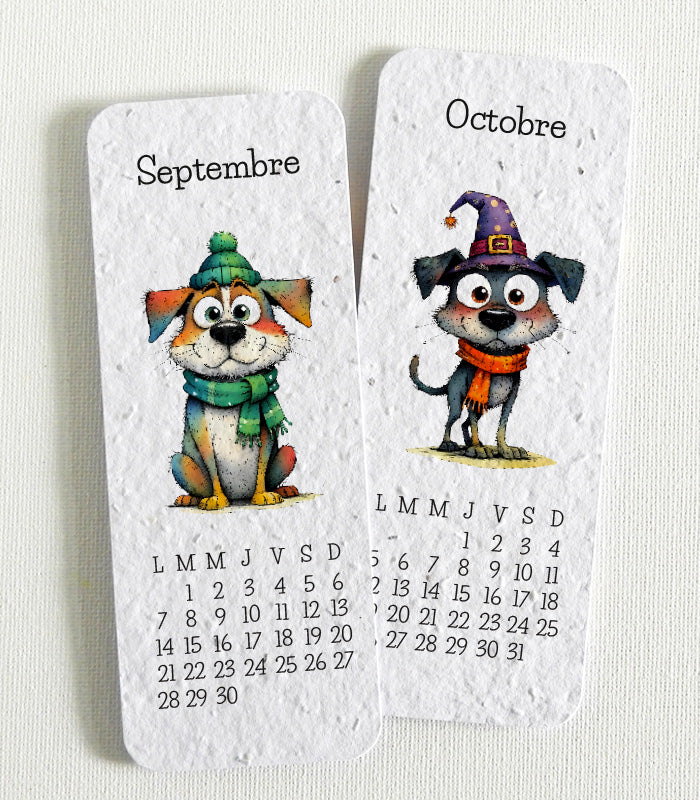 calendrier marque-pages à planter