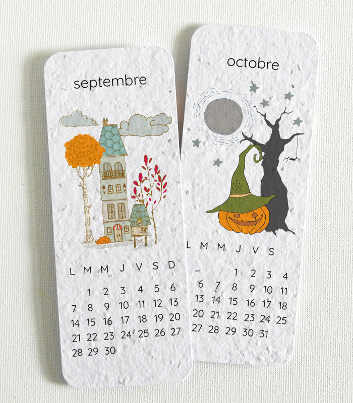 calendrier papier ensemencé
