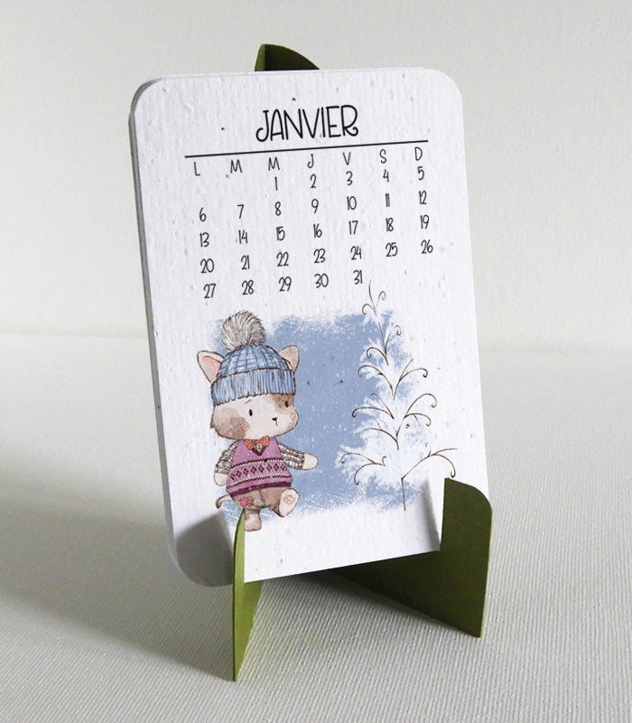 Calendrier à planter 2025 papier ensemencé