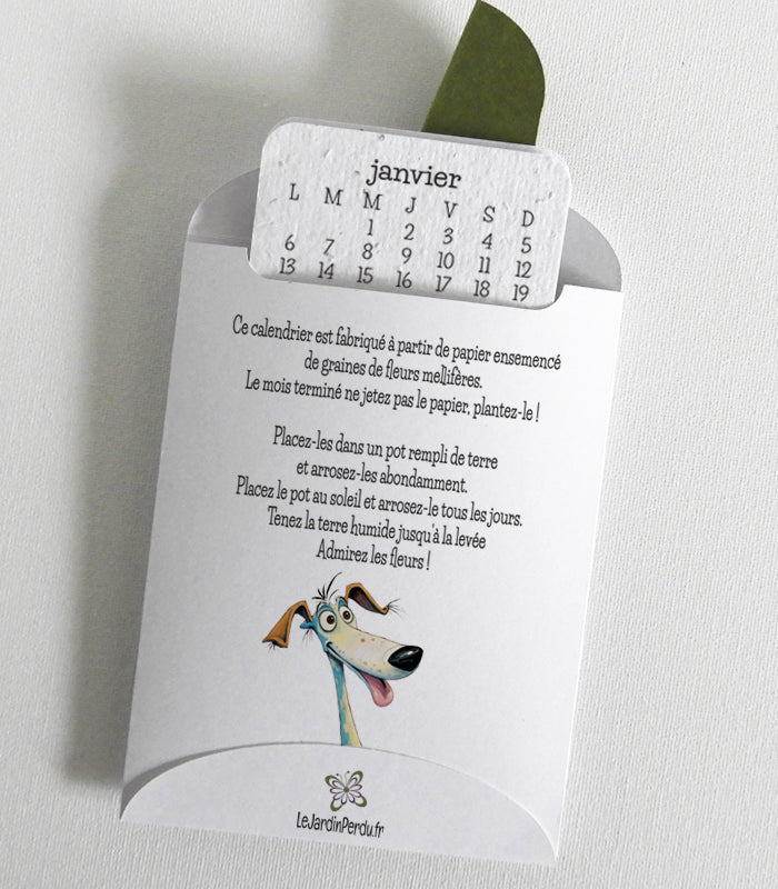 Calendrier à planter 2025 papier ensemencé