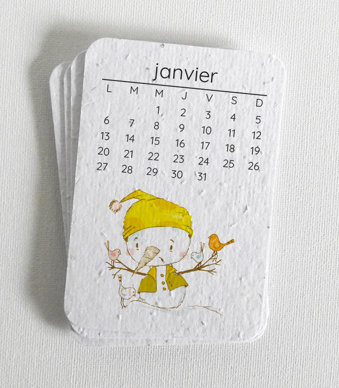 Calendrier à planter 2025 papier ensemencé